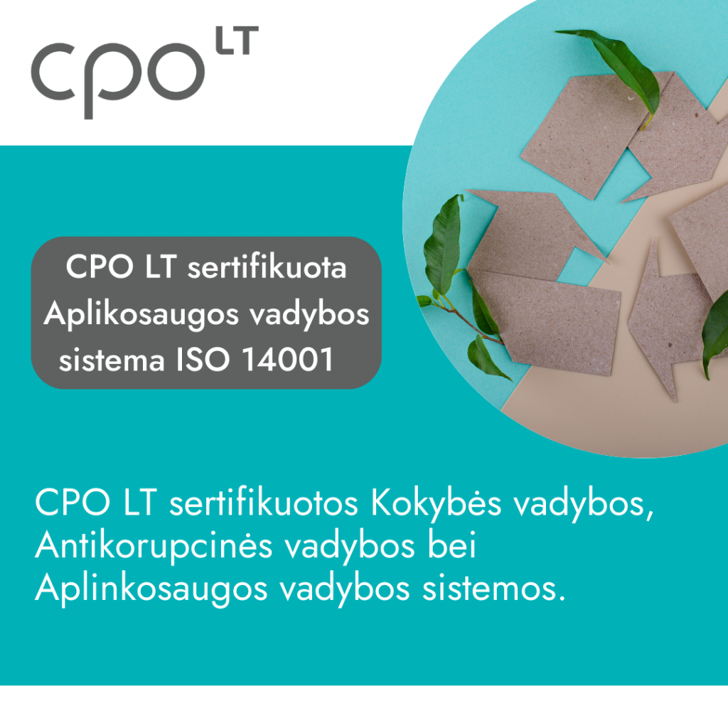 Paveiksliukas naujienai apie ISO 14001