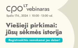 CPO LT 2024 m. vebinaro reklama