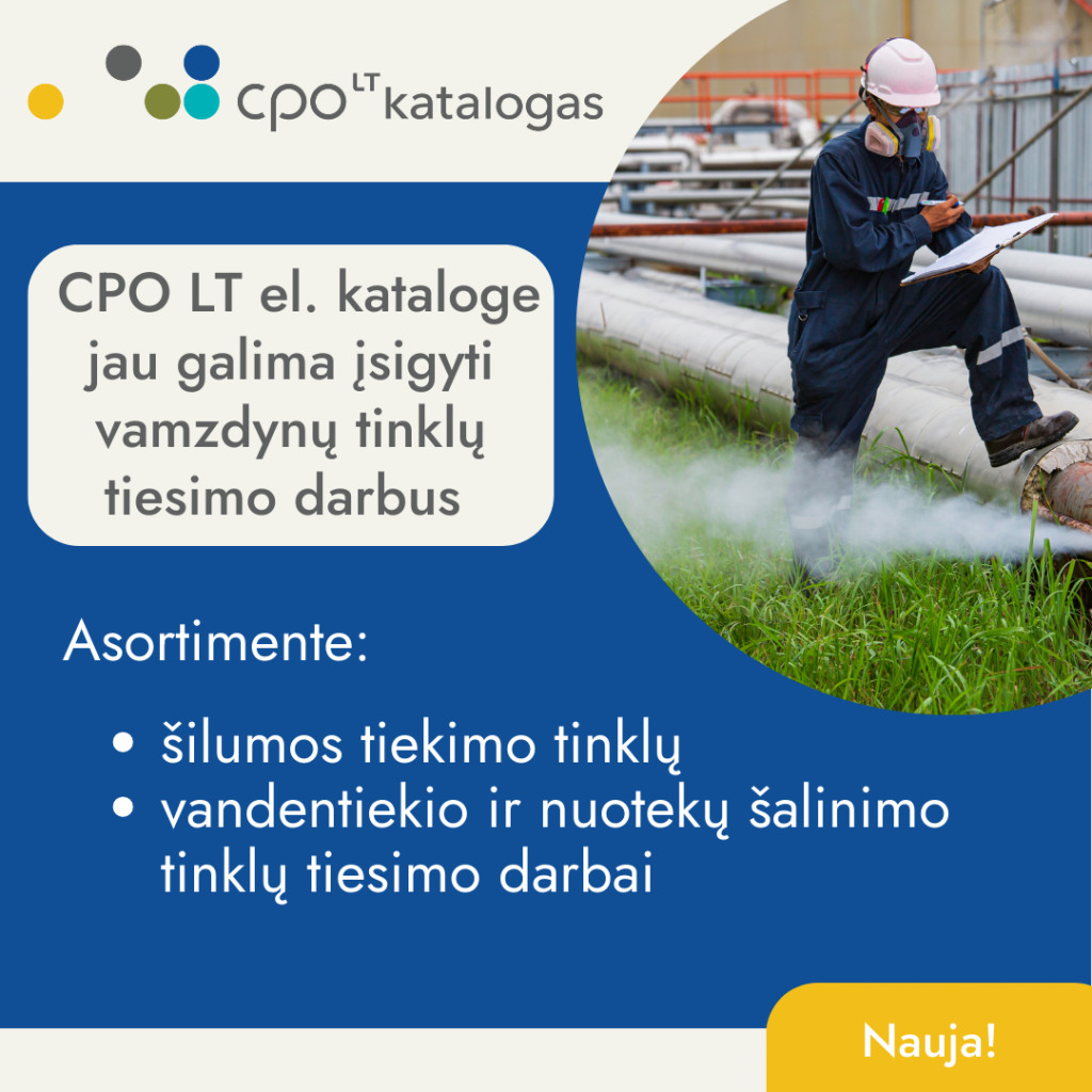 Paveikslėlis, reklamuojantis naują el. katalogo modulį - vamzdynų tiesimo darbus