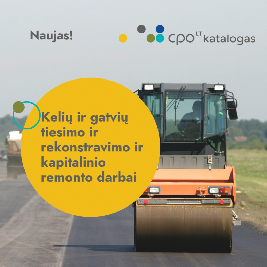 iliustracija kelių ir gatvių tiesimo bei remonto darbų moduliui