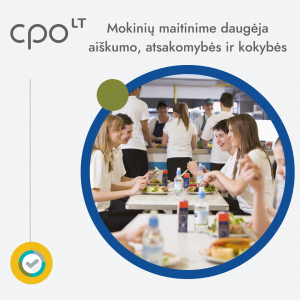 mokinių maitinimo iliustracija